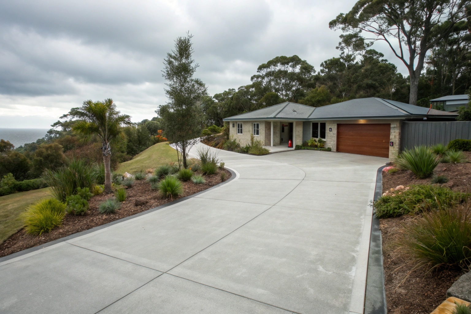 Quality ready mix concrete driveway Newcastle residential property