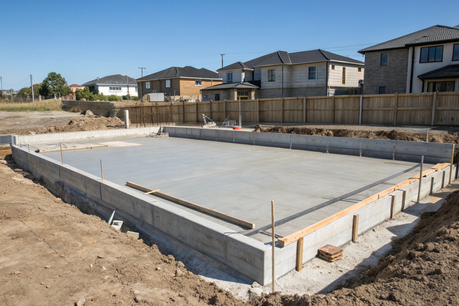 finished-concrete-foundation-ready-for-frame-const Completed concrete foundation Newcastle ready for construction